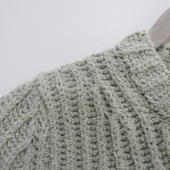 VINCE Crimped Cotton Crew Neck Sweater in White Jade Cropped Minimal Size XS NWT - Picture 5 of 14